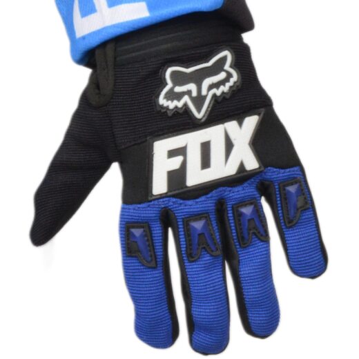 Перчатки мото (детские) FOX №3 Black/Blue (16 см/8-9 лет) мотокросс pitbikemarket.ru